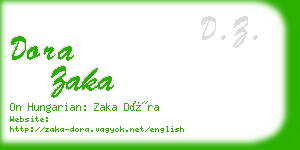 dora zaka business card